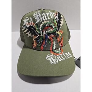 Ed Hardy Tattoo Trucker Hat Green